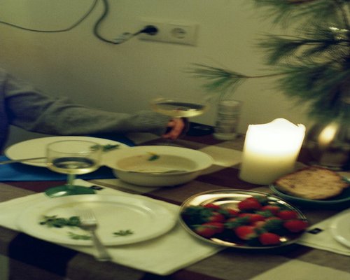 calm dinner at home